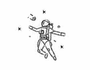Astronaut in spacesuit icon, Vector Design illustration.