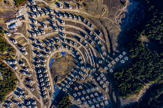 Burj Al Babas aus der Luft | Luftbilder von der Geisterstadt Burj Al Babas in der Türkei