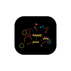 New year symbol colorful illustration template vector design background