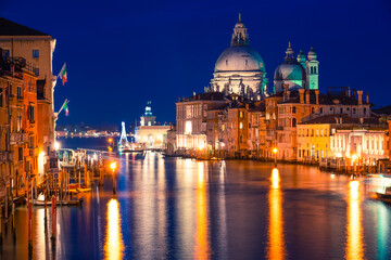 Fototapeta na wymiar Dome of Basilica Santa Maria della Salute at Grand Canal in Venice, Italy