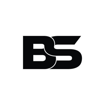 Letter BS simple logo design vector