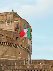 Rome, RM, Italy - March 4, 2019: Ancient Building called Castel