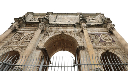 Fototapeta na wymiar Rome, RM, Italy - March 5, 2019: Ancient Monument Arch of Const