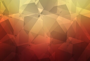 Light Red, Yellow vector texture with abstract poly forms.