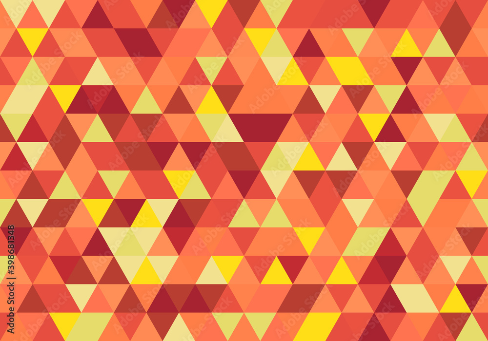 Wall mural abstract red pattern triangle background texture geometric, abstract vector decoration.