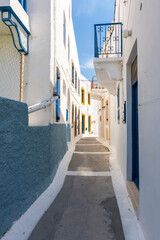 Fototapeta na wymiar Nikia Village street view in Nisyros Island. Nisyros Island popular tourist destination in Aegean Sea.