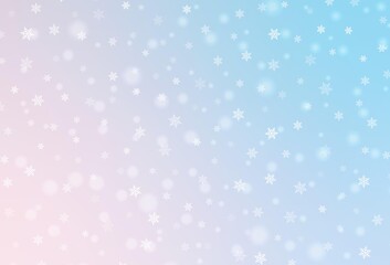 Light Pink, Blue vector background in Xmas style.