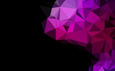 Dark Purple vector polygonal background. Colorful illustration in abstract style with gradient. Template for your brand book.
