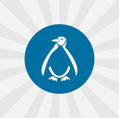 Emperor Penguin isolated vector icon. sea animal design element