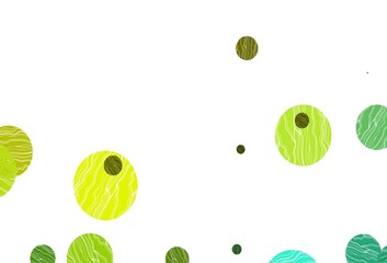 Light green, yellow vector backdrop with dots.