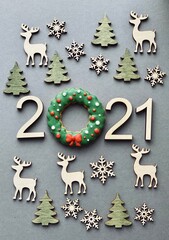 Happy new year 2021 rustic wallpaper