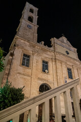 Old town street at night. Chania, Crete