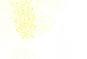 Fototapeta premium Light Orange vector texture with artificial intelligence concept.