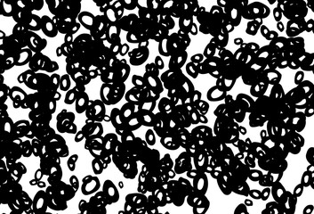 Black and white vector pattern with spheres.