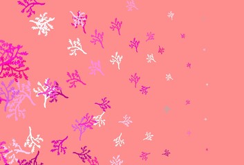 Light Pink vector abstract pattern with sakura.