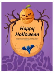 Halloween themed poster design template 1