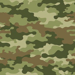 Fototapeta premium Camouflage seamless pattern. Print on fabric and clothing. Vector