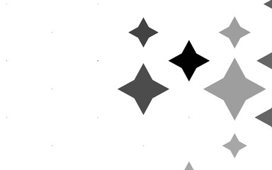 Light Silver, Gray vector template with sky stars. Blurred decorative design in simple style with stars. The template can be used as a background.