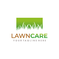 Lawn Care Logo. Lawn Services Logo Design Vector
