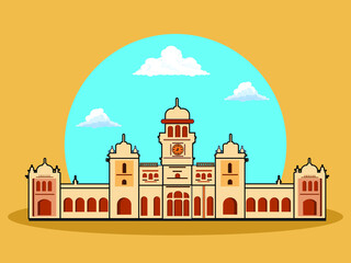 Historic Islamia College in Peshawar KPK Pakistan vector illustration design