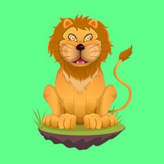 the king of the jungle's cartoon mascot, the lion