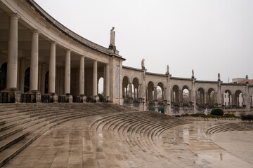 Obraz premium view of the square and stairs leading to the Bailica of our Lady of he Rosary in Fatima