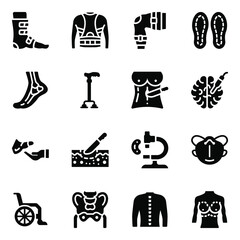 
Pack of Medical and Body Treatment Solid Icons
