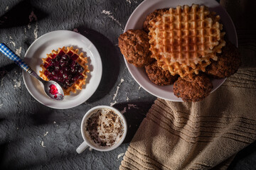 Dark food photo- on a black background