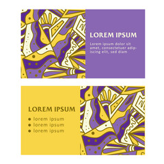 
Business card template with an abstract background and geometric elements