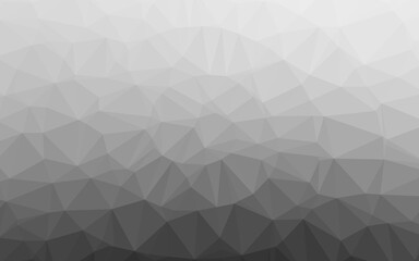 Light Silver, Gray vector blurry triangle pattern. Geometric illustration in Origami style with gradient. Triangular pattern for your business design.