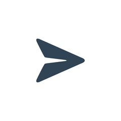 Send message icon. Paper plane symbol. Vector illustration isolated.