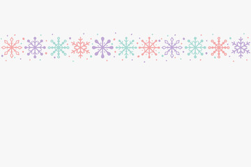 Design of Christmas background with snowflakes. Empty Xmas card. Vector