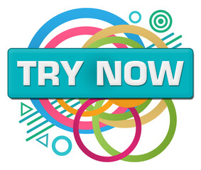 Try Now Random Turquoise Colorful Elements 