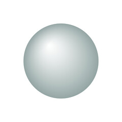 A gray ball with a gradient isolated on a white background. Vector illustration