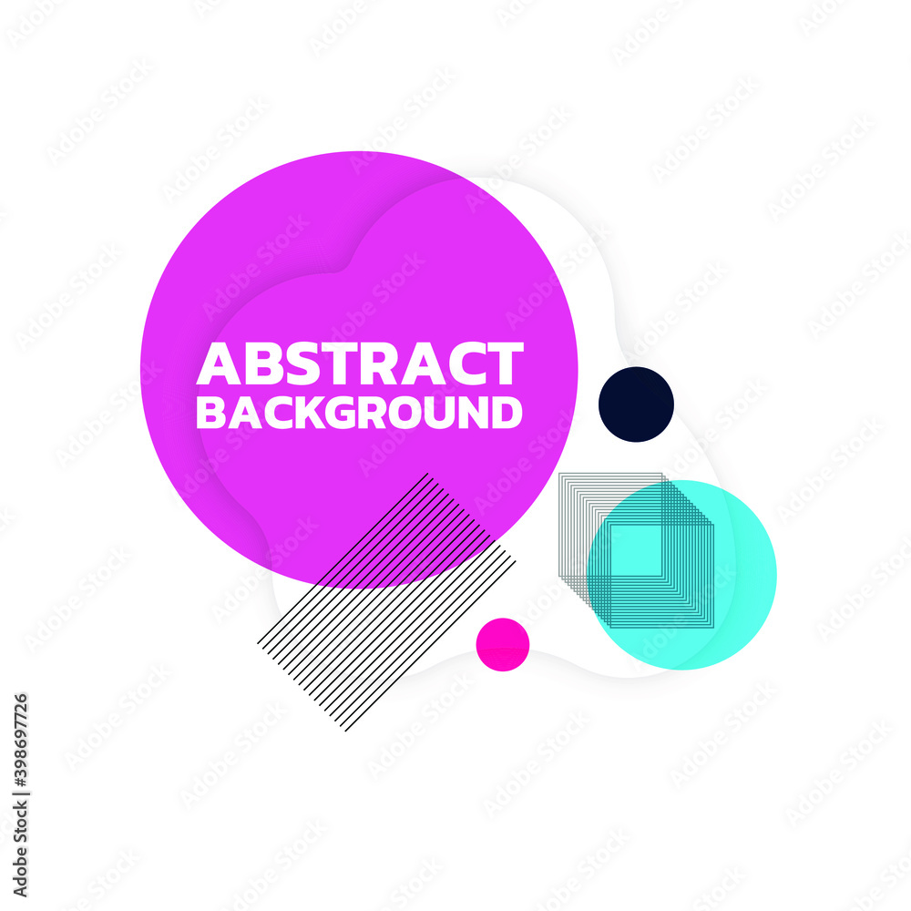 Fototapete abstract banner with geometric shapes. vector banner with colored circles.