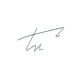 tn Initial handwriting white background