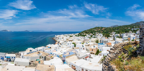 Fototapeta na wymiar Mandraki Village street view in Nisyros Island. Nisyros Island is populer tourist destination on Aegean Sea.