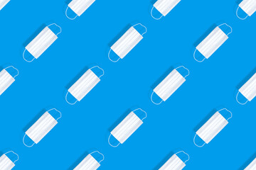 Seamless pattern. Seamless pattern of medical masks.Medical masks background.