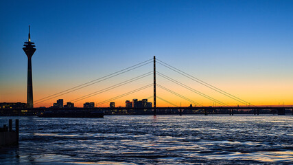 Düsseldorf City Harbour and Rhine