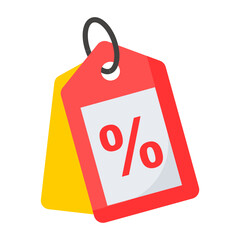 Hard Paper Promo Tag Concept, Offer Vector Color Icon Design, Winter Fall Sales Elements Symbol on white background, Year End Promotion Sign, Shopping Season Discount Template, 