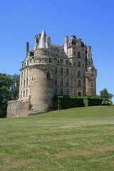 Fototapeta na wymiar medieval and renaissance castle in brissac in france