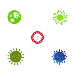 corona Virus vector illustration icon template design
