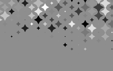 Light Silver, Gray vector background with colored stars. Glitter abstract illustration with colored stars. The pattern can be used for wrapping gifts.