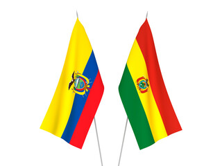 Ecuador and Bolivia flags