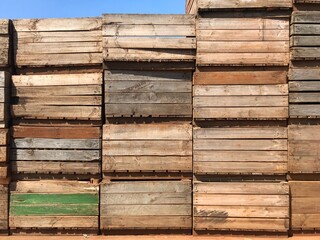 wooden crates wall
