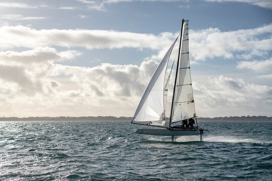 Catamaran &agrave; foils