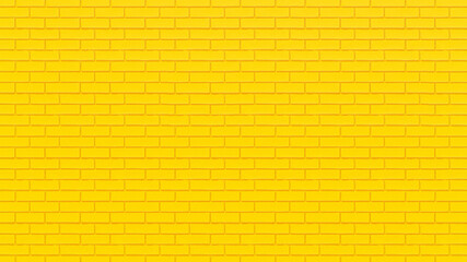 Yellow brick wall for background. Minimal idea concept, 3D Render.