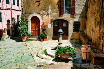 Fototapeta na wymiar City views Castagneto Carducci Tuscany Italy