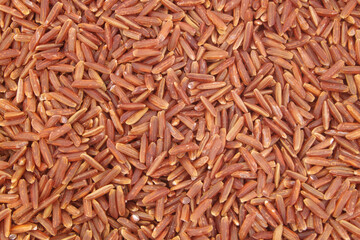 Red rice background or texture