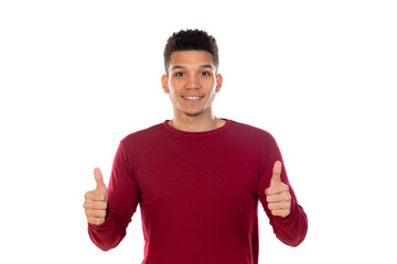 Latin guy with short afro hair